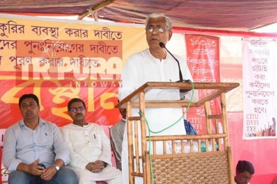 â€˜BJP worked as Snakes to poison 10323 jobs and then acted as Shamans' : Manik Sarkar